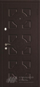 Входная дверь с белой панелью №534 с отделкой МДФ ПВХ - фото
